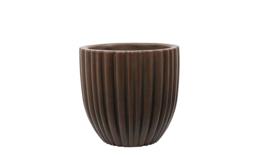 Vaso Cacau Redondo Brilho 55x55cm