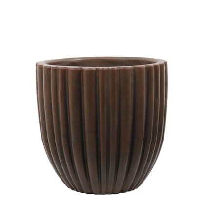 Vaso Cacau Redondo Brilho 55x55cm