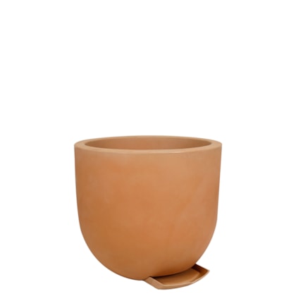 Vaso Decô Baixo Fosco 40x35cm com Prato Incluso