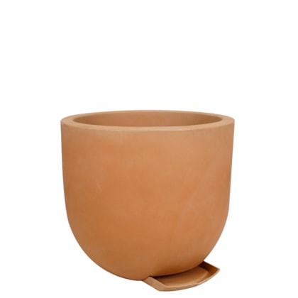 Vaso Decô Baixo Fosco 50x45cm com Prato Incluso