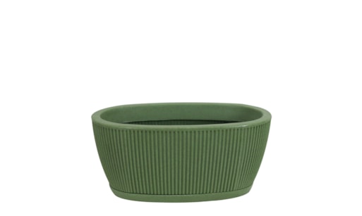 Vaso Jardineira SP27 Fosco 51x23cm com Prato Incluso