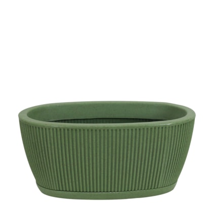 Vaso Jardineira SP27 Fosco 51x23cm com Prato Incluso