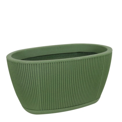Vaso Jardineira SP27 Fosco 59x30cm com Prato Incluso