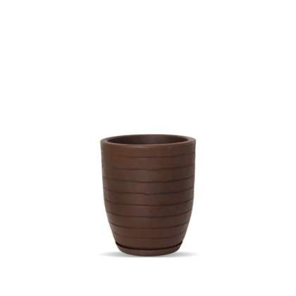 Vaso Relevo 24x28cm com Prato Incluso