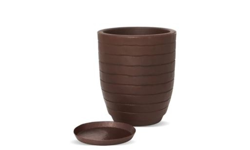 Vaso Relevo 39x49cm com Prato Incluso