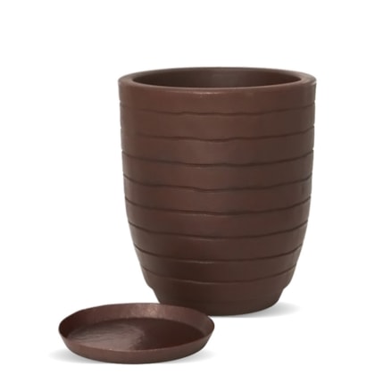 Vaso Relevo 39x49cm com Prato Incluso
